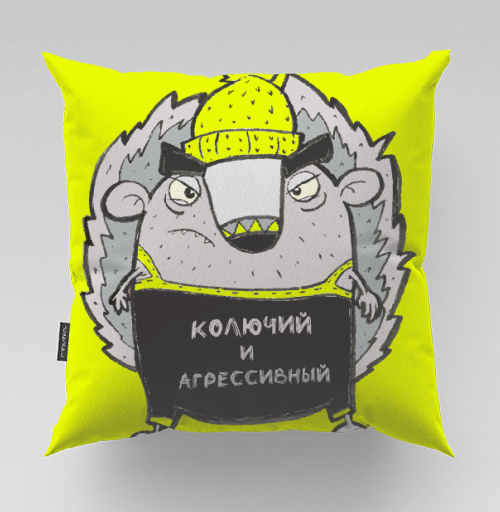 Фотография футболки Милый колючий ёжик в яркой шапке-бини