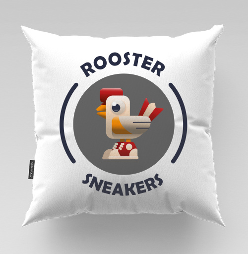 Фотография футболки Логотип ROOSTER Sneakers с петухом в кроссовках