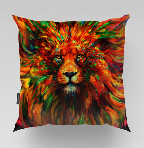 Фотография футболки Лев красочный