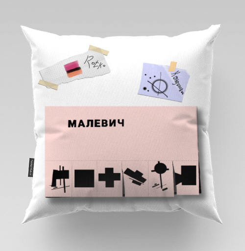 Фотография футболки Коллаж с абстракционистами: Малевич, Ротко, Кандинский