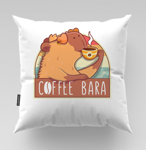 Фотография футболки Милый барсук с чашкой кофе – Coffee Bara