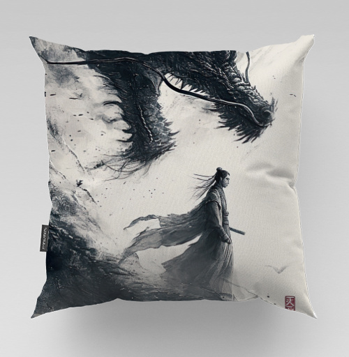 Фотография футболки Воин и дракон