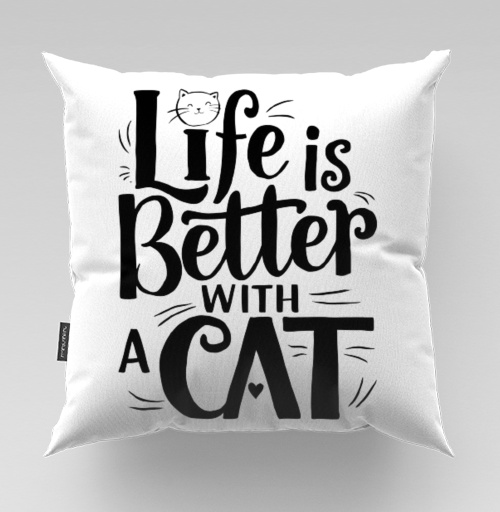 Фотография футболки Life Is Better With A Cat Жизнь Лучше С Котом