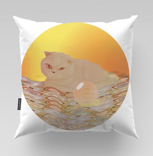 Фотография футболки Majestic Cat Seer / Величественный Кот Провидец за мистической сферой