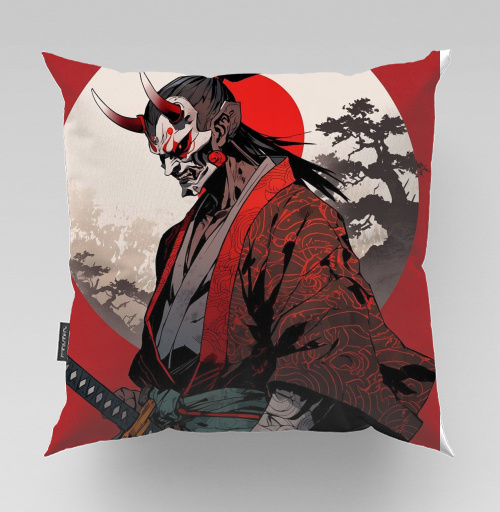 Фотография футболки Warrior Demon in Traditional Kimono / Воин демон самурай в маске