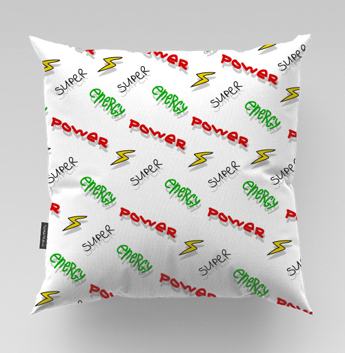 Фотография футболки Энергичный принт с мотивационными словами SUPER POWER ENERGY