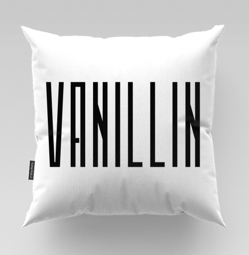 Фотография футболки Геометрический шрифт VANILLIN – Ванилин черный текст декор
