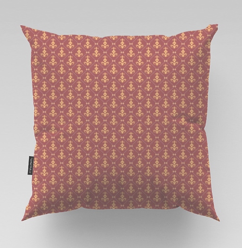 Фотография футболки Lily Seamless Pattern / Узор геральдической лилии на темно-розовом фоне