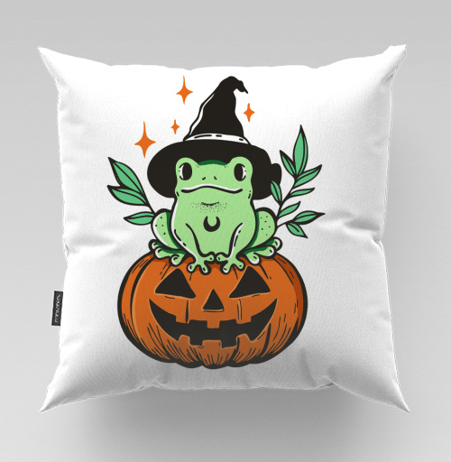 Фотография футболки Witch Frog Pumpkin / Ведьма Лягушка Магия Хэллоуина Октябрь