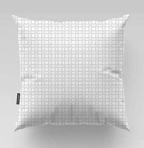 Фотография футболки White Puzzle Piece Geometry / Белая геометрия деталей пазла черных линий