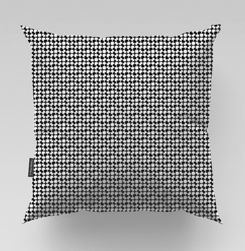 Фотография футболки Стильный черный белый узор / Geometric fractal для декора интерьера