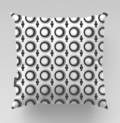 Фотография футболки Узор с кольцами и сферами Geometric pattern and black spheres