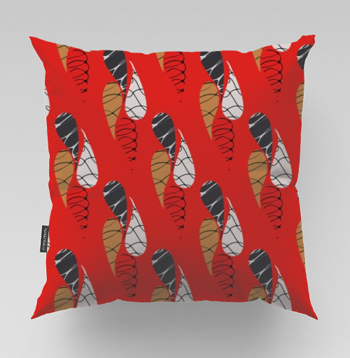 Фотография футболки Абстрактный графический узор лепестки / Abstract pattern red drops