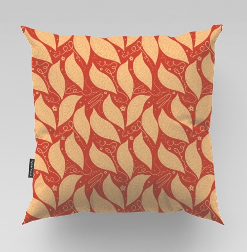 Фотография футболки Organic Autumn Leaves Pattern / Узор Осенние Листья стильный домашний текстиль