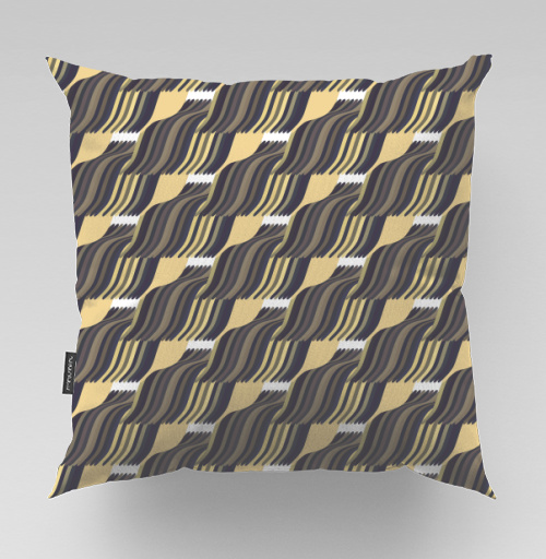 Фотография футболки Abstract wave pattern / Абстрактный орнамент бежевый угольный узор