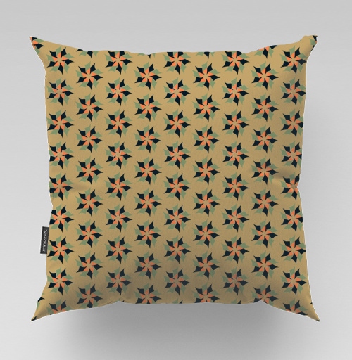 Фотография футболки Geometric Flower Pattern – Геометрический цветочный паттерн акцент для дома