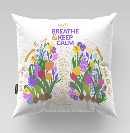 Фотография футболки Футболка с принтом легкие и цветы Breathe Calm