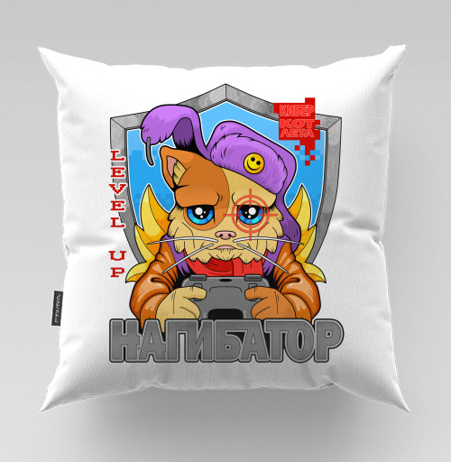 Фотография футболки Яркая кибер-кот футболка с игровым дизайном