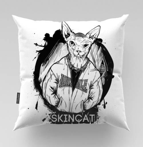Фотография футболки Сфинкс в куртке Лонсдейл с надписью SKINCAT