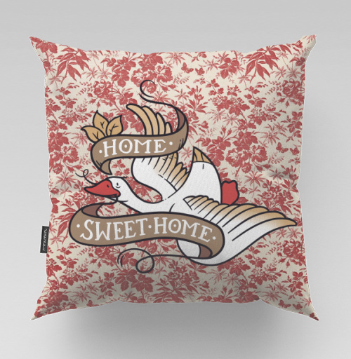 Фотография футболки Динамичный гусь с лентой Home Sweet Home в стиле Old School