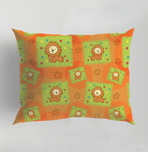 Фотография футболки Паттерн Львенок на заплатках