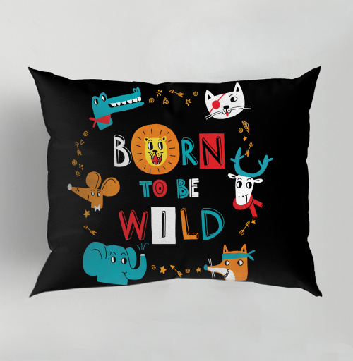 Фотография футболки Born to be Wild / Рожденный быть диким веселые мультяшные животные