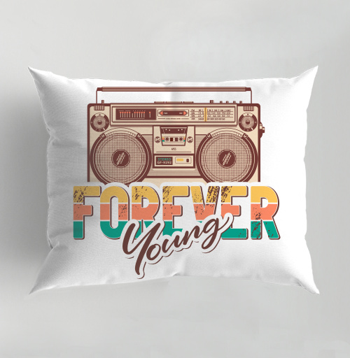 Фотография футболки Ретро бумбокс FOREVER Young винтажный принт