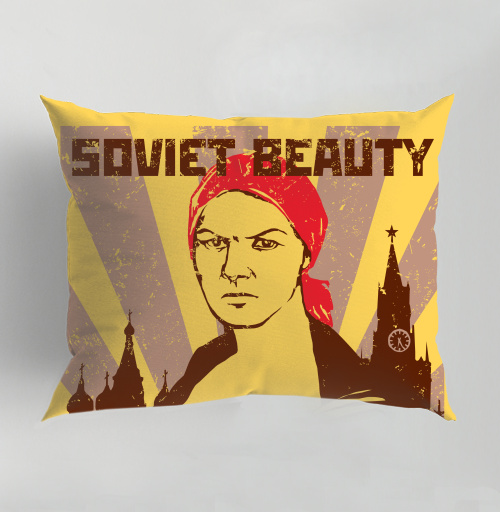 Фотография футболки Советская красавица в стиле советских плакатов SOVIET BEAUTY