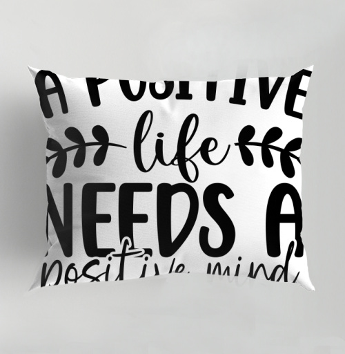 Фотография футболки Positive Life Needs Positive Mind Позитивная Жизнь Требует Позитивного Разума