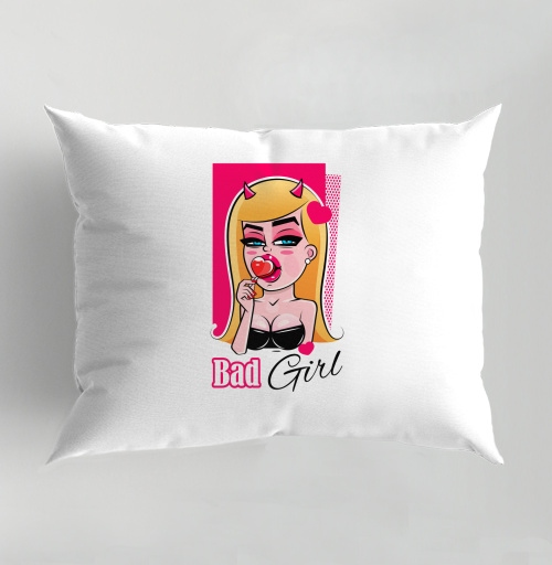 Фотография футболки Дерзкая девушка с леденцом и рогами Bad Girl