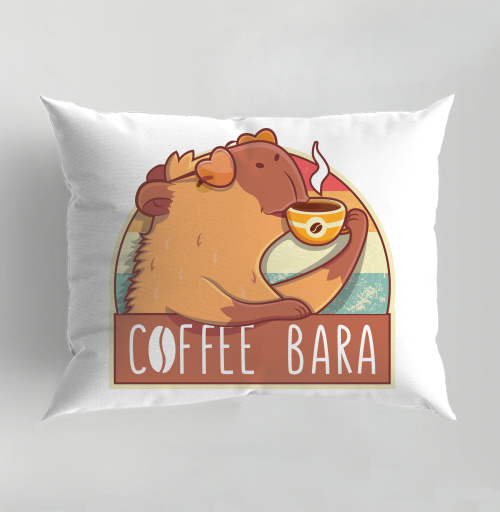 Фотография футболки Милый барсук с чашкой кофе – Coffee Bara