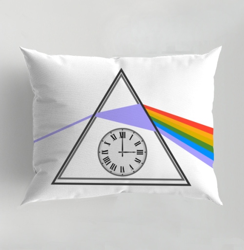 Фотография футболки Преобразование света через время с часами Pink Floyd