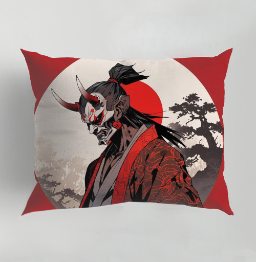 Фотография футболки Warrior Demon in Traditional Kimono / Воин демон самурай в маске