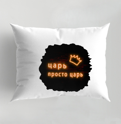 Фотография футболки Royal neon crown for leaders / Королевская неоновая надпись Царь просто царь