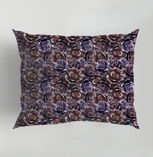 Фотография футболки Purple Rose Pattern – Темно-фиолетовые розы создают изысканный цветочный паттерн