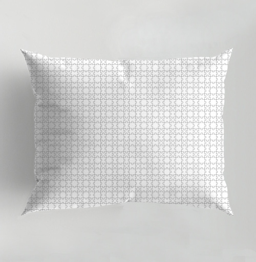Фотография футболки White Puzzle Piece Geometry / Белая геометрия деталей пазла черных линий