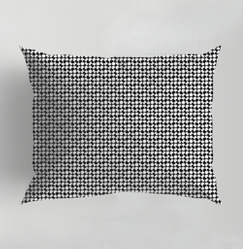 Фотография футболки Стильный черный белый узор / Geometric fractal для декора интерьера