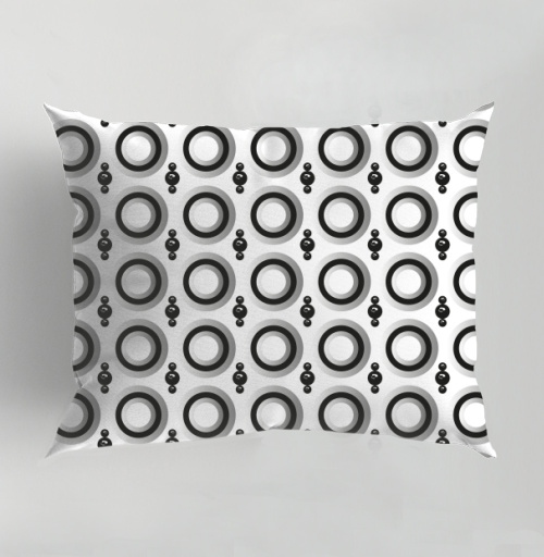 Фотография футболки Узор с кольцами и сферами Geometric pattern and black spheres