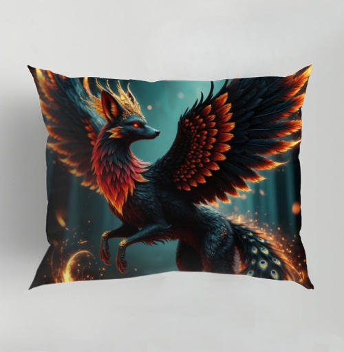 Фотография футболки Fire Fox Phoenix Hybrid – Огненная лиса феникс в лесу мистический дух природы