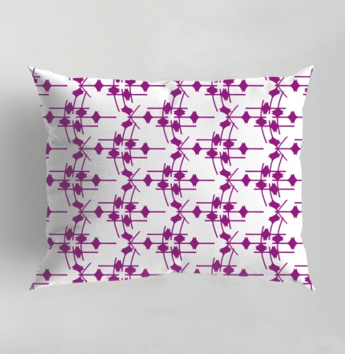 Фотография футболки Геометрический узор фуксия на сером Abstract Fuchsia Grey Pattern