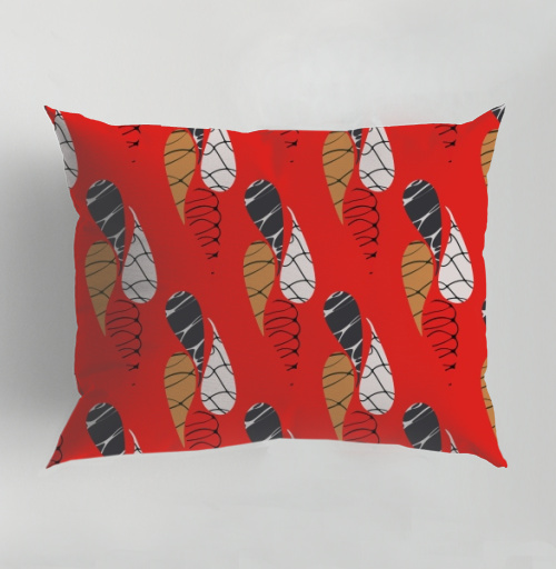 Фотография футболки Абстрактный графический узор лепестки / Abstract pattern red drops