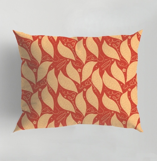 Фотография футболки Organic Autumn Leaves Pattern / Узор Осенние Листья стильный домашний текстиль