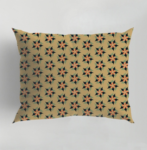 Фотография футболки Geometric Flower Pattern – Геометрический цветочный паттерн акцент для дома