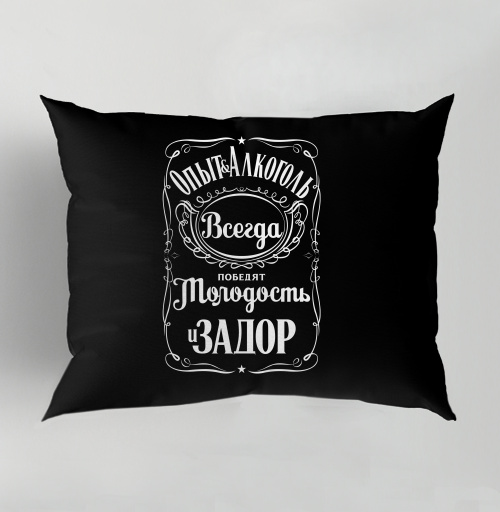 Фотография футболки Опыт и Алкоголь Всегда Победят Молодость и Задор. Футболки Jack Daniels.