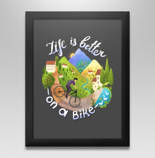 Фотография футболки Life is better on a bike / Жизнь лучше на велосипеде