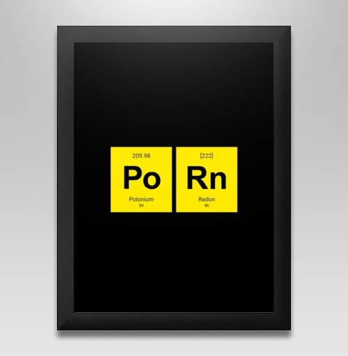 Фотография футболки Шутливый постер «Po Rn» в стиле таблицы Менделеева