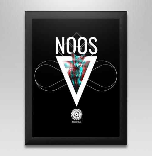 Фотография футболки NOOS Лиса с мистическим 3D эффектом и символами