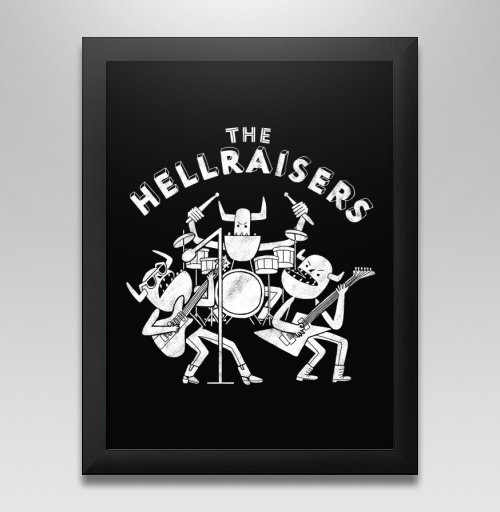 Фотография футболки The Hellraisers / Нарушители спокойствия играют монстры рок музыканты