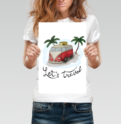 Фотография футболки Lets travel / Давайте путешествовать