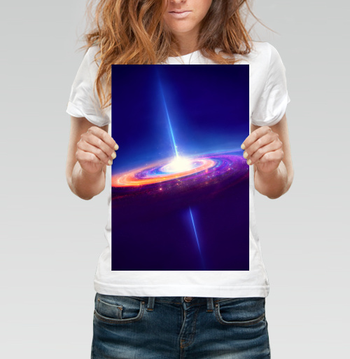 Фотография футболки Изображение галактики